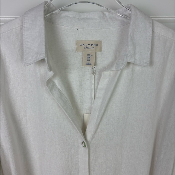 Calypso St. Barth NWT Linen Shirt Dress Size XL - Picture 5 of 16